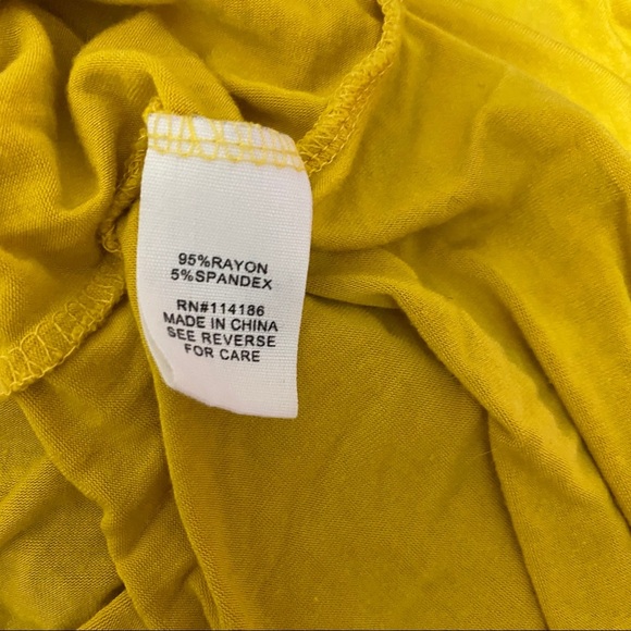 89th & Madison Mustard Yellow Cut Out Top - Picture 6 of 6
